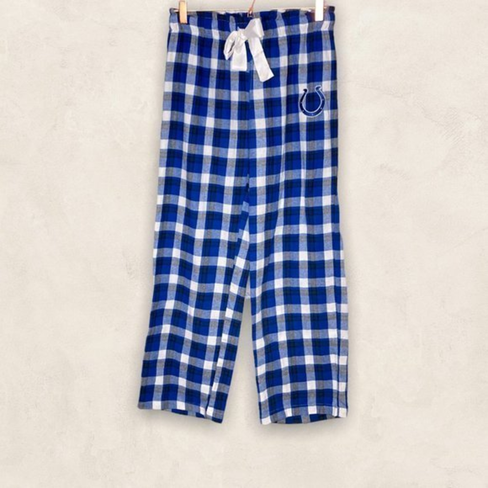 NFL Team Apparel Women's Small S Indianapolis Colts Flannel‎ Pajama Lounge Pants